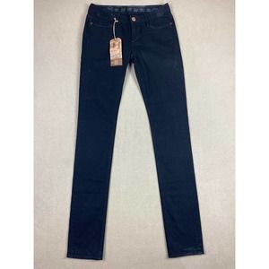 Earnest Sewn Harlan Cigarette Leg Jeans Womens 25 Black Pockets Low Rise